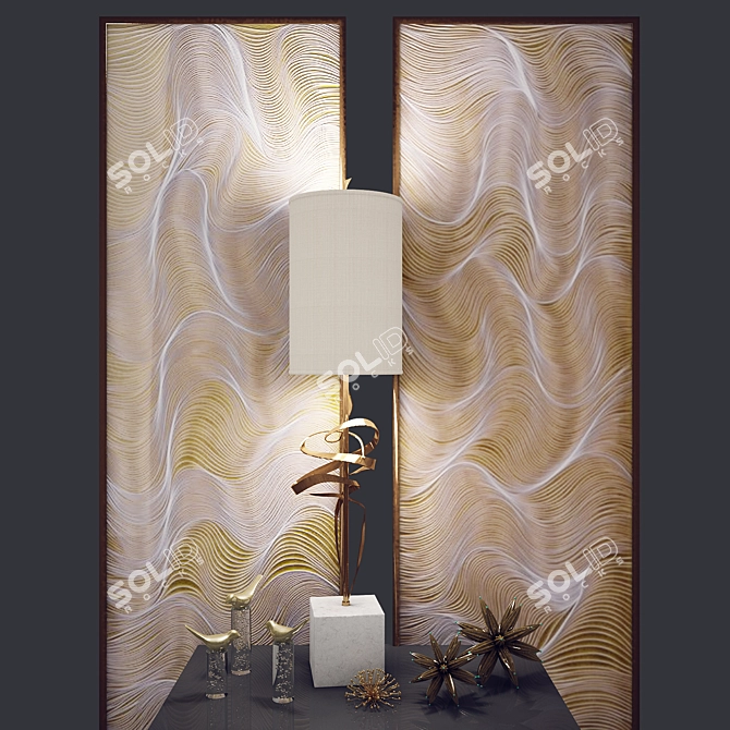 Elegant Architecture Lamp Set 3D model image 13