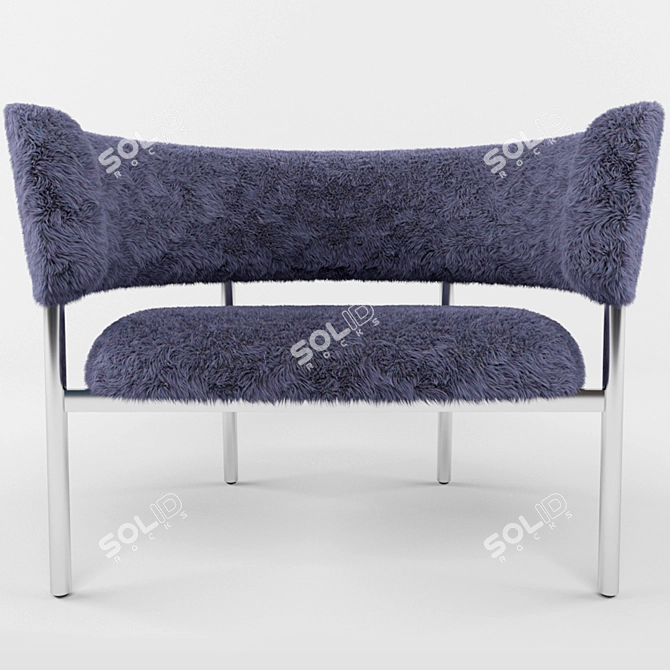 Bold Fur Chair 3D model image 2