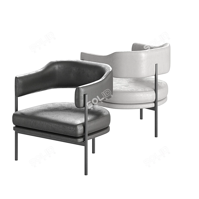 Elegant Isabella Chair: Beyond Comfort 3D model image 3