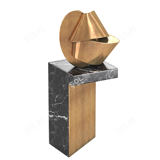 Elegant Imbalance: Galerie Negropontes Side Table 3D model image 1