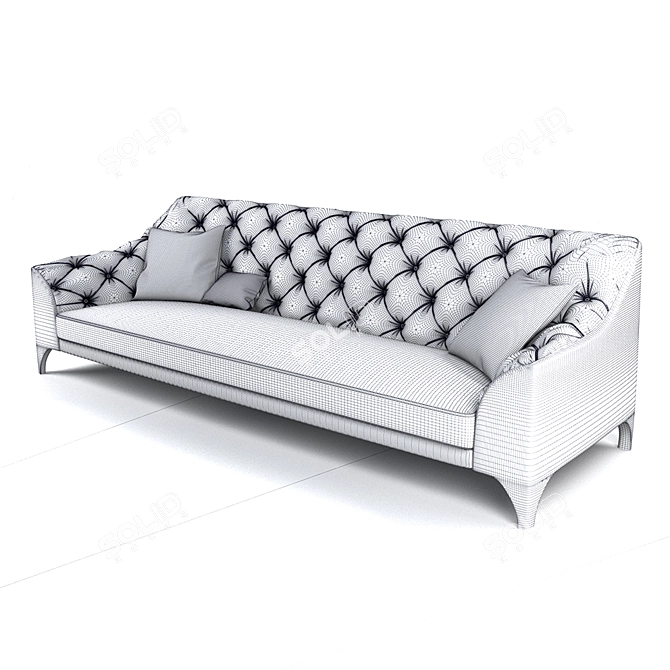 Brando Selva: Stylish 4-Seater Sofa 3D model image 10