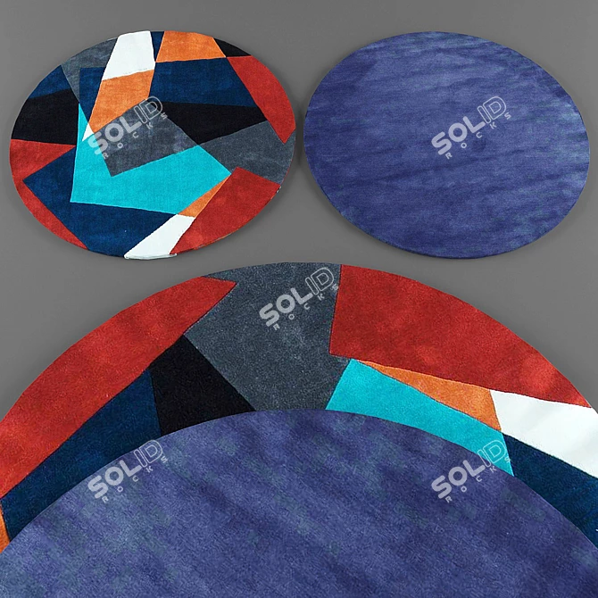 Elegant Froy Rugs Collection 3D model image 2