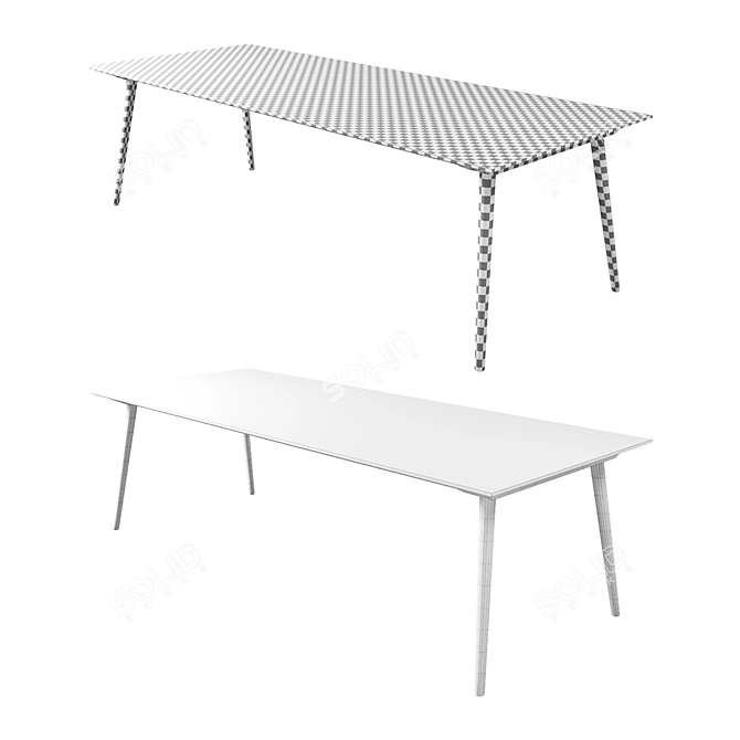 Elegant In Between SK6 Dining Table 3D model image 4