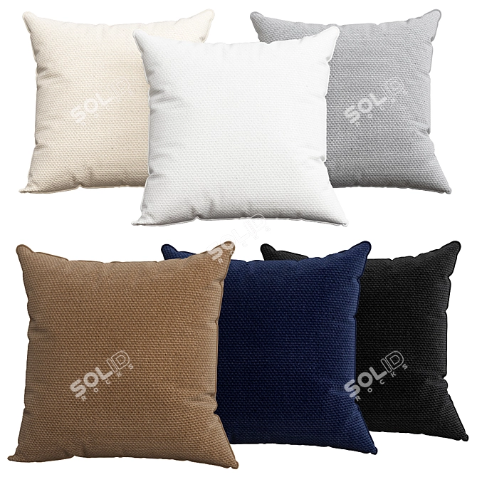 Cozy Dreams Pillows 3D model image 1