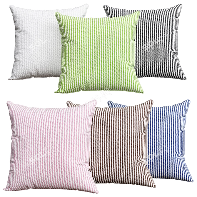 Cosy Dreams: Deluxe Decorative Pillows 3D model image 1