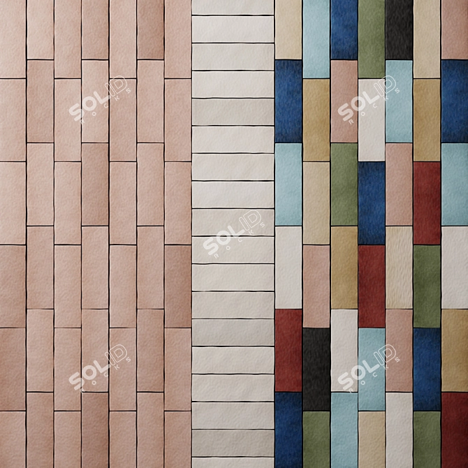 Elegant Magma Wall Tiles 3D model image 1