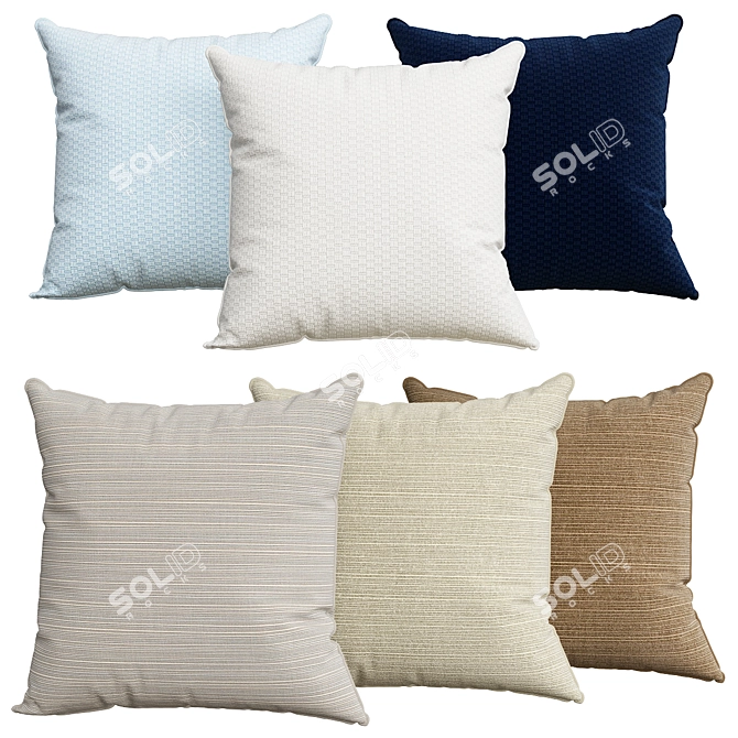 Cozy Cushion Collection 3D model image 1