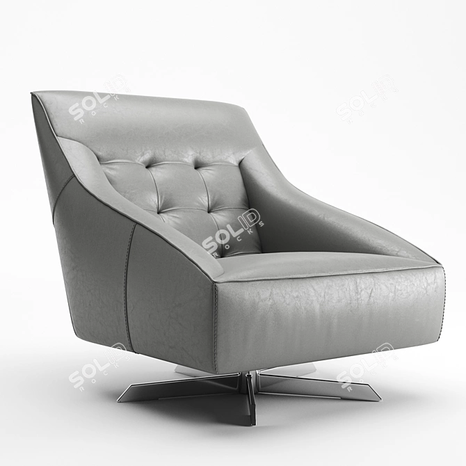 Elegant MAXDIVANI GUSCIO Chair 3D model image 1