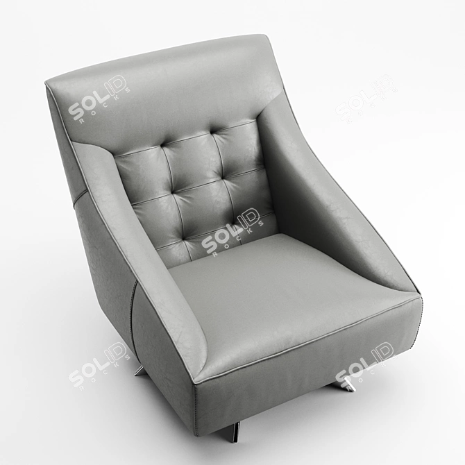 Elegant MAXDIVANI GUSCIO Chair 3D model image 2