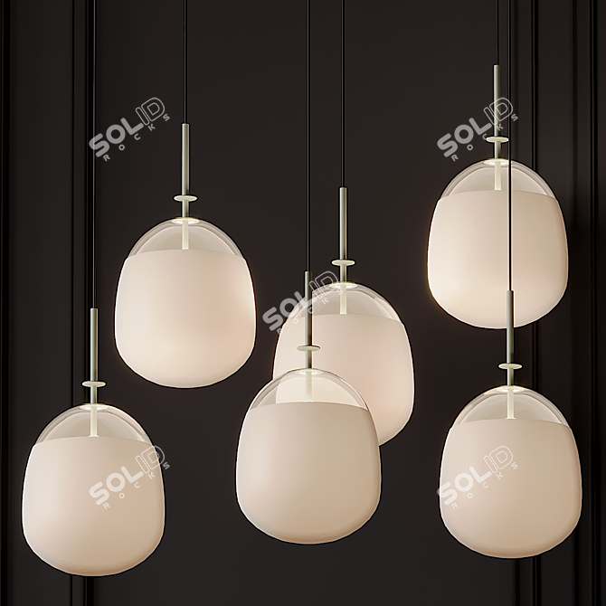 TEMPO VIVIA Pendant: Contemporary Elegance Exemplified 3D model image 1