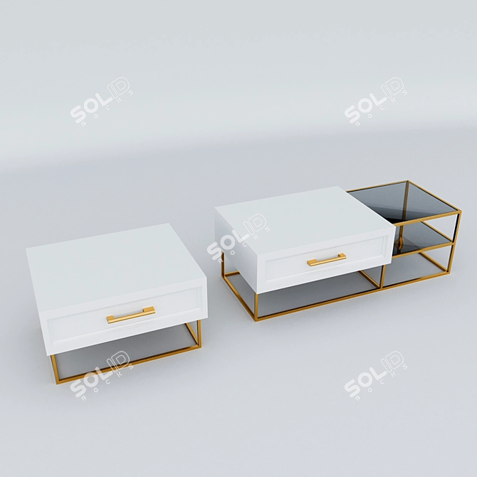 Modern Bedroom Furniture Set 3D model image 3