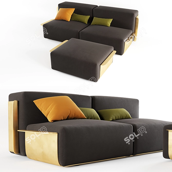 Loom Sofa: Striking Italian Design 3D model image 1