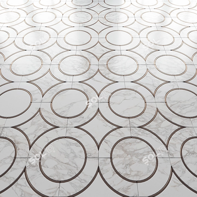 Highland Alpenglow Deux Marble Tile: Sleek Elegance for Every Space. 3D model image 4