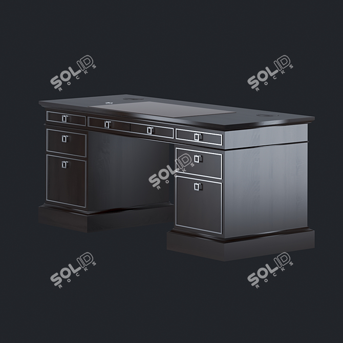 Elegant Carlisle Writing Desk 3D model image 2