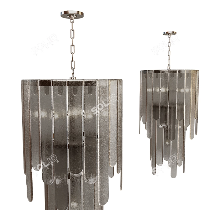 Fenwater Glass Panel Chandelier 3D model image 2