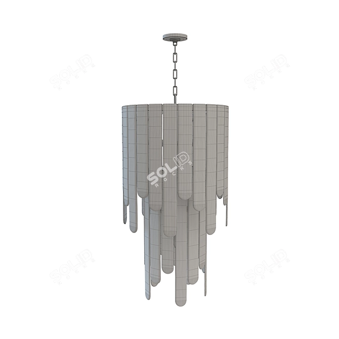 Fenwater Glass Panel Chandelier 3D model image 3