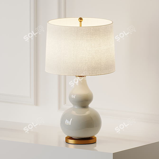 Elegant Tamara Table Lamp 3D model image 1