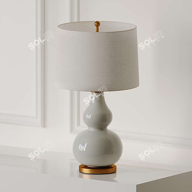 Elegant Tamara Table Lamp 3D model image 2