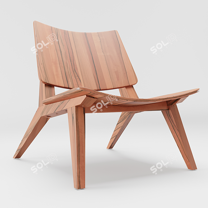 Elegant Comfort: Jader Almeida Armchair 3D model image 1