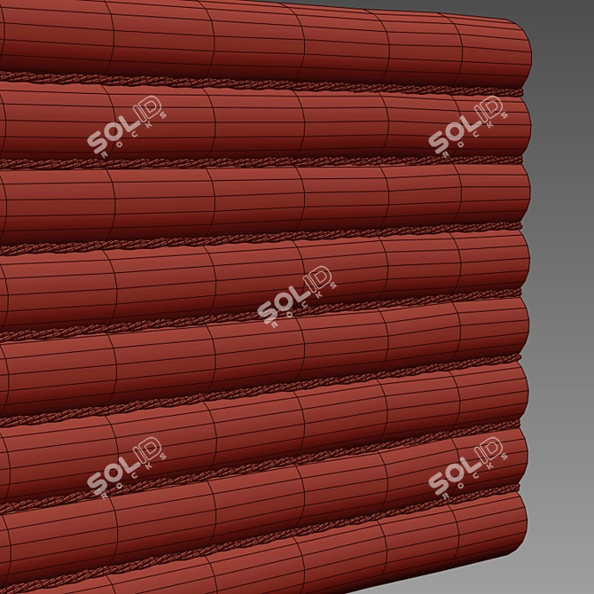 Rustic Log with Jute Rope 3D model image 3