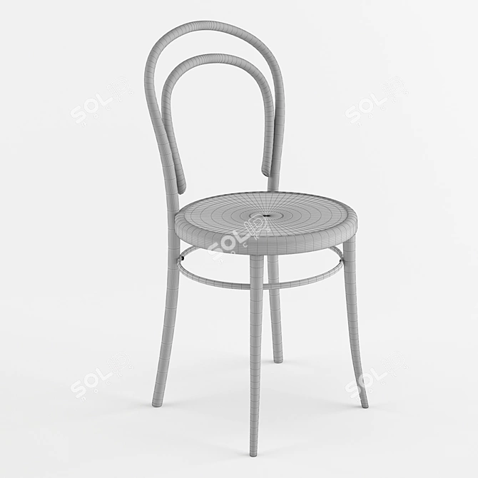 Thonet No. 14 Classic Chair 3D model image 3