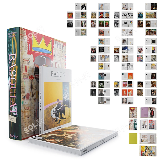 Art Inspiration: Book Collection Set 3D model image 2