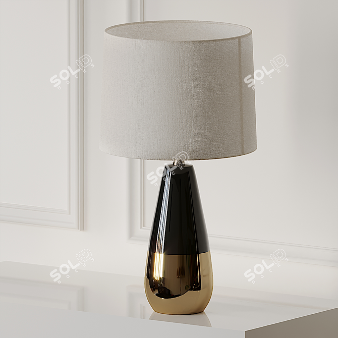 Elegant Roscoe Ceramic Table Lamp 3D model image 1