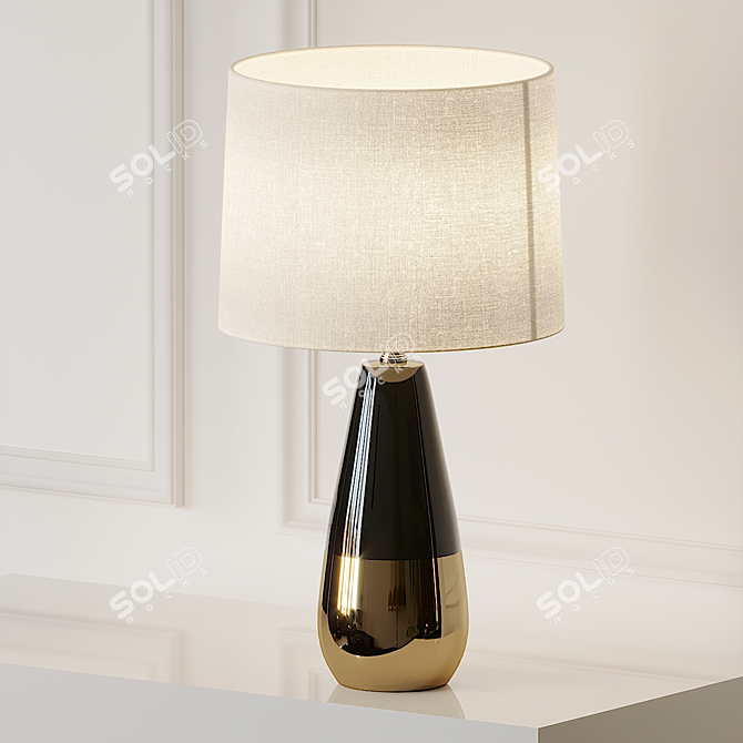 Elegant Roscoe Ceramic Table Lamp 3D model image 2