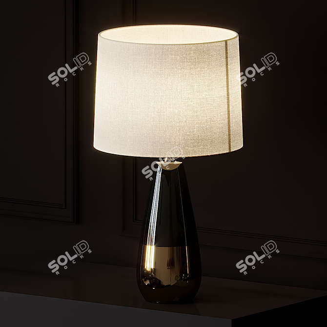 Elegant Roscoe Ceramic Table Lamp 3D model image 3