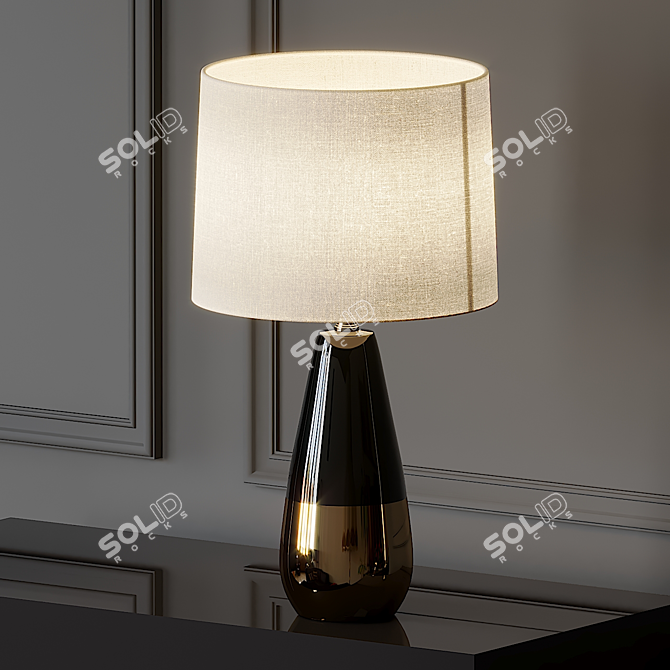 Elegant Roscoe Ceramic Table Lamp 3D model image 4