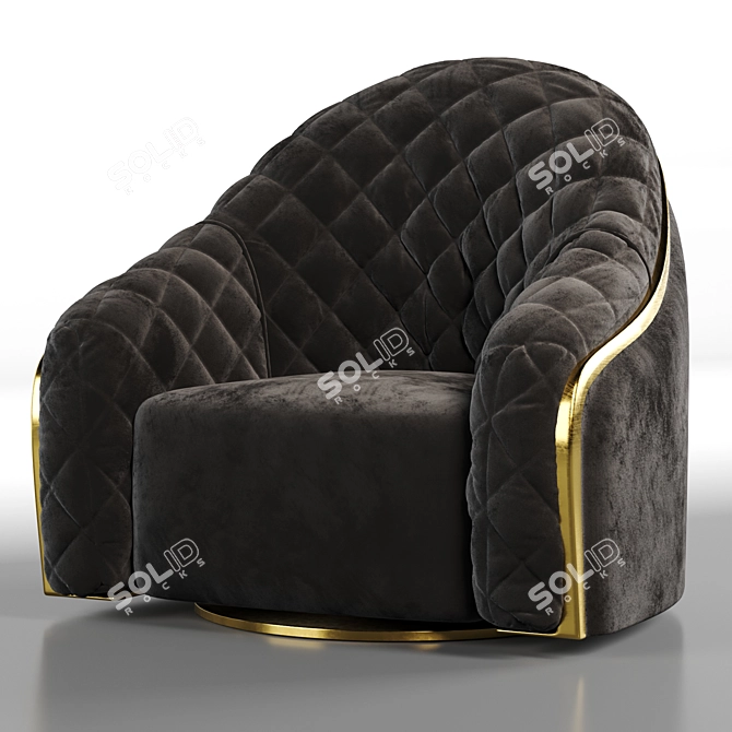 Elegant Cantori Portofino Armchair 3D model image 4