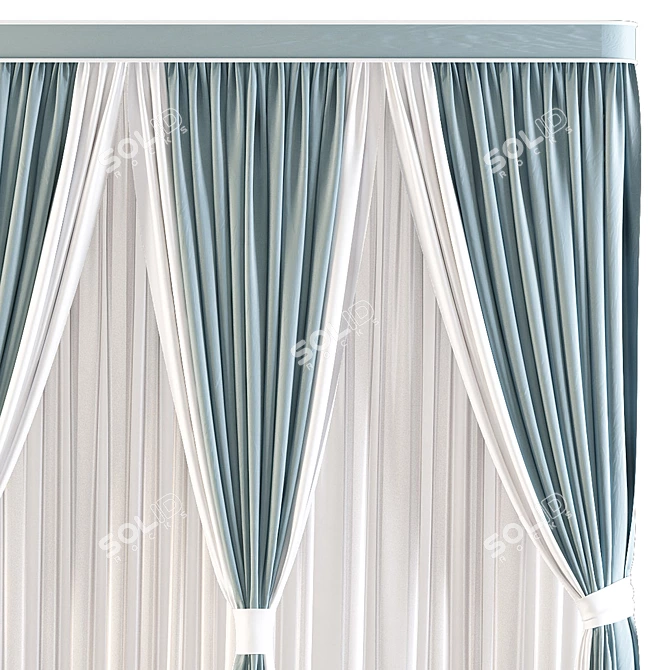  Modern Mesh Curtain 560 3D model image 2