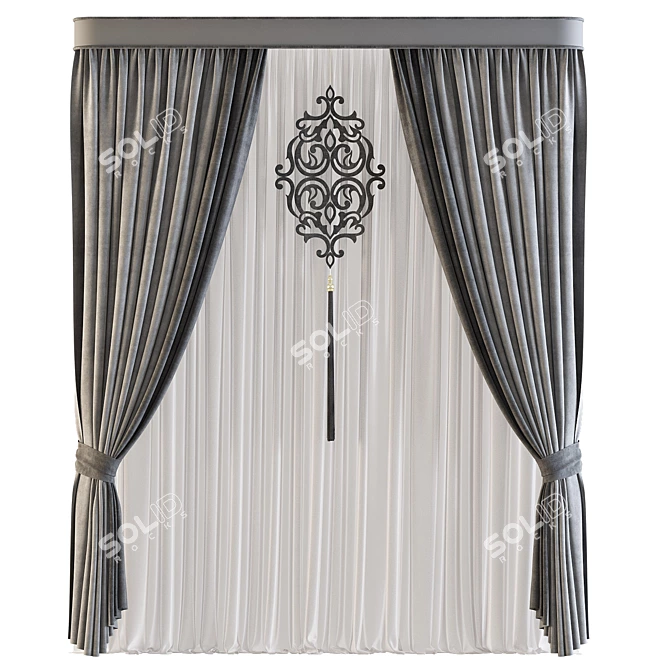 Sleek Curtain 562 - Perfectly designed 3D model image 1