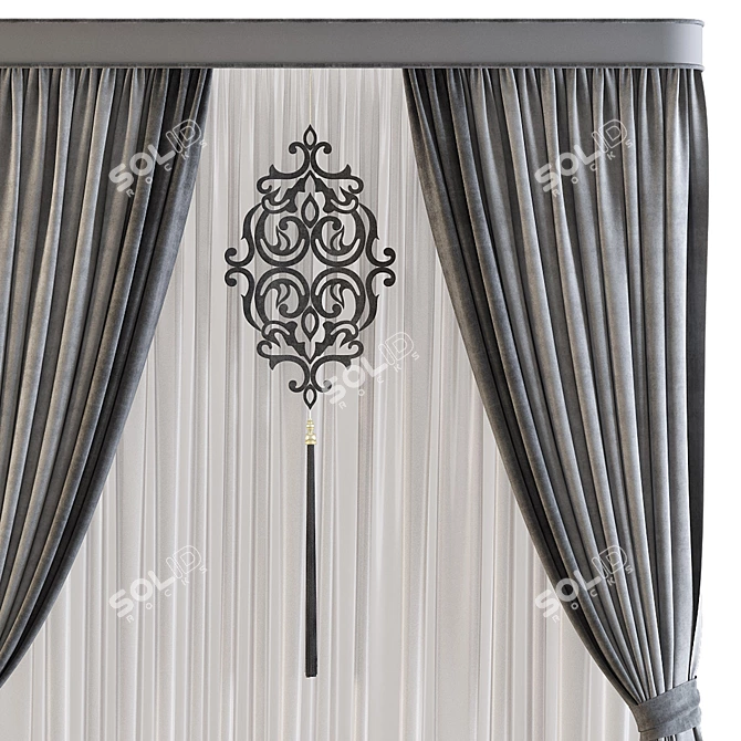 Sleek Curtain 562 - Perfectly designed 3D model image 2