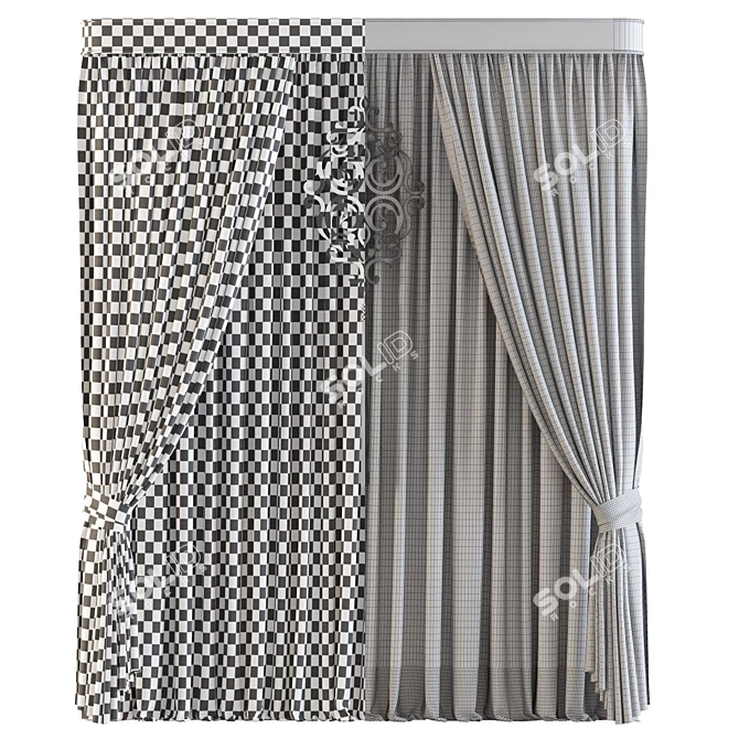 Sleek Curtain 562 - Perfectly designed 3D model image 4