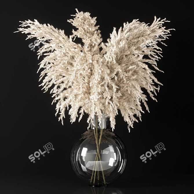 Elegant Opacity Vase 3D model image 1