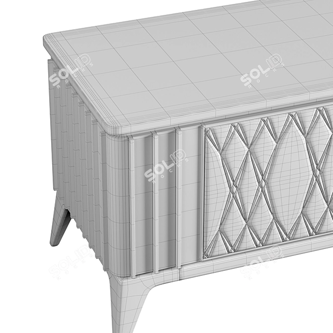 Elegant Theodore Alexander TV Cabinet 3D model image 5