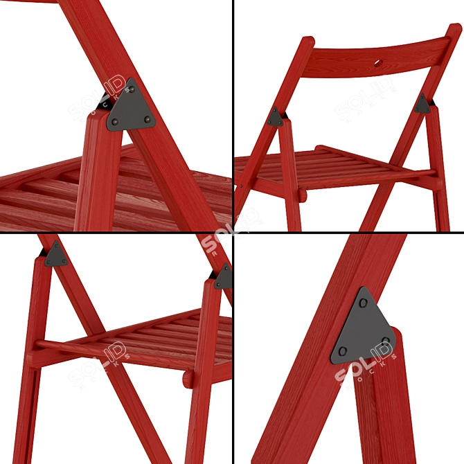 Modern Oak Dining Set 3D model image 3