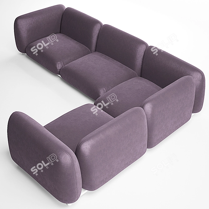 Paola Lenti MELLOW Sofa: Modern Elegance for Ultimate Comfort 3D model image 2