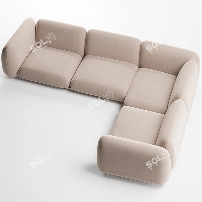 Paola Lenti MELLOW Sofa: Modern Elegance for Ultimate Comfort 3D model image 3