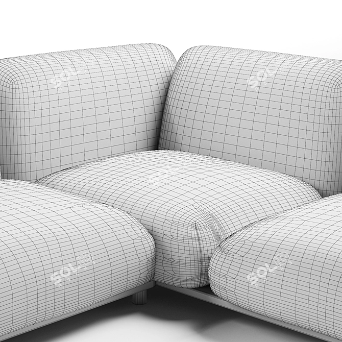 Paola Lenti MELLOW Sofa: Modern Elegance for Ultimate Comfort 3D model image 5