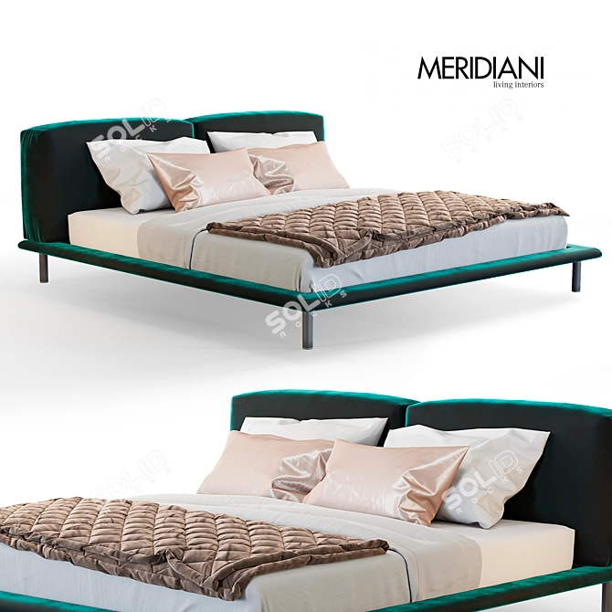 Italian Elegance: Timothy Bed by Meridiani 3D model image 1