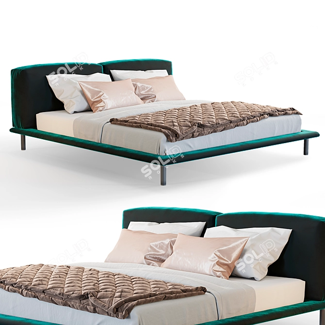 Italian Elegance: Timothy Bed by Meridiani 3D model image 4