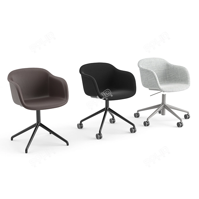 Muuto Fiber Office Armchair 3D model image 3