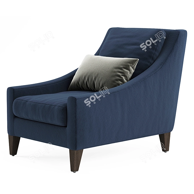 Elegant Pottery Barn Aiden Armchair 3D model image 3