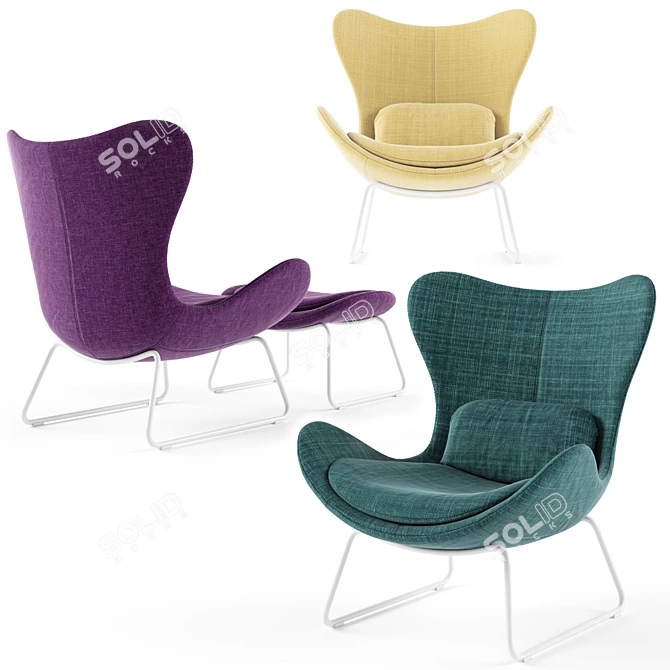 Cozy Calligaris Lazy Armchair: Ultimate Relaxation Companion 3D model image 2