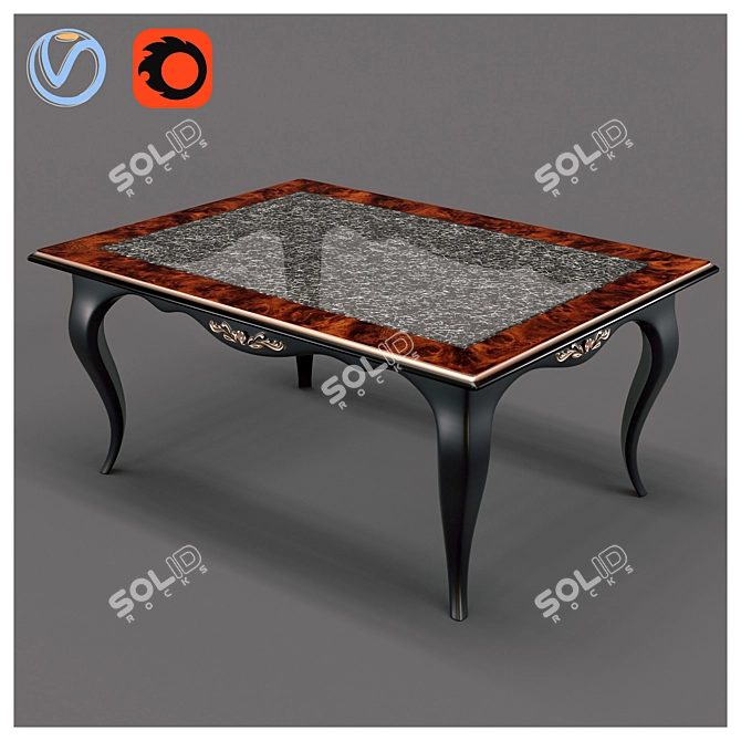 Modern Coffee Table with Sleek Design 3D model image 1