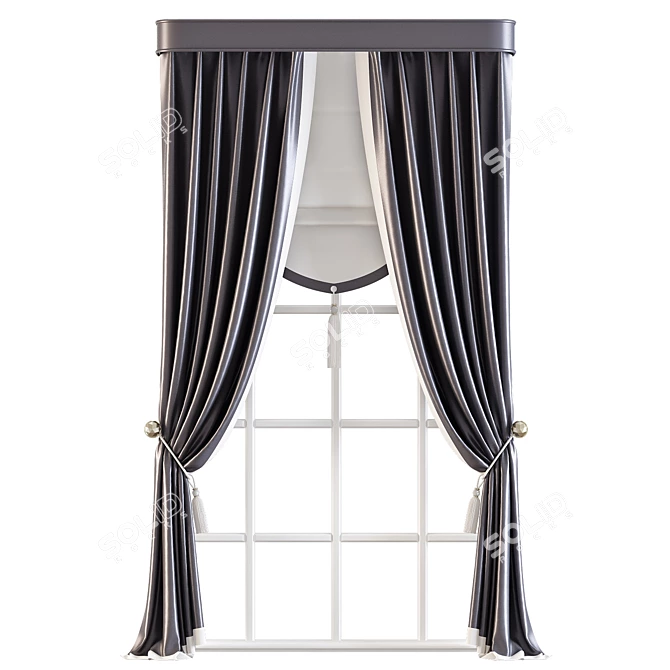 Sleek Curtain 564: Effortlessly Elegant 3D model image 1