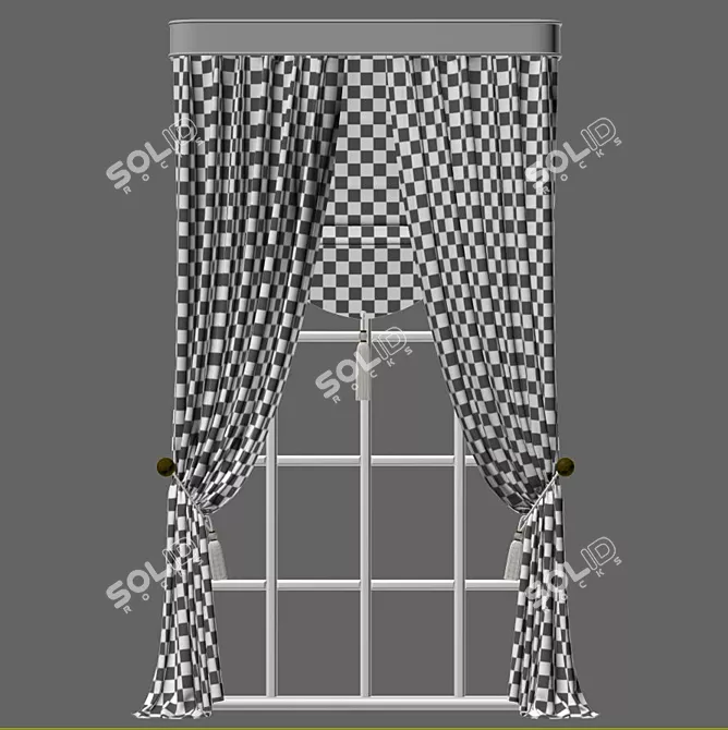 Sleek Curtain 564: Effortlessly Elegant 3D model image 4