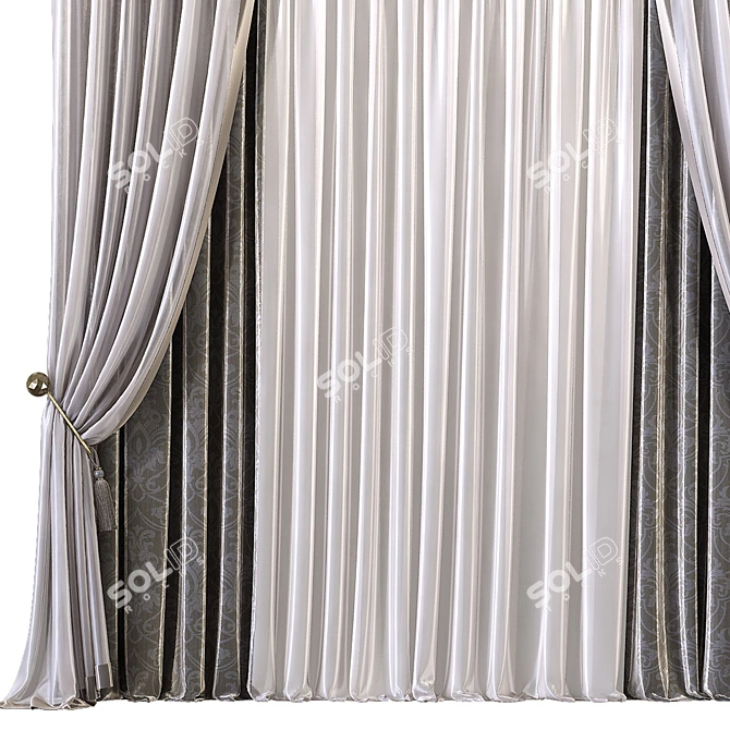 Title: Elegant Drapery Perfect for Any Setting 3D model image 2